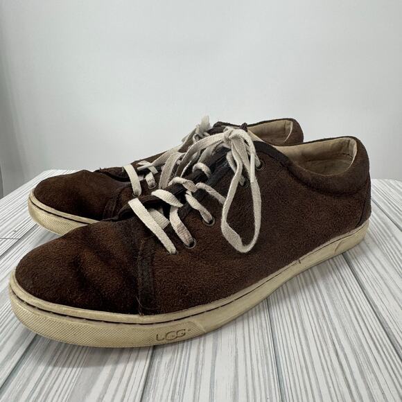 UGG Australia TOMI Brown Bomber Leather Suede Sneakers 1008487, women's US-11 - Picture 1 of 11